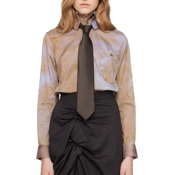 VIVIENNE WESTWOOD Capsule Brown Classic Krall Shirt - Picture 1 of 16